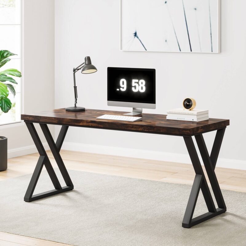 Computer Desk, 55" Heavy Duty Writing Desk