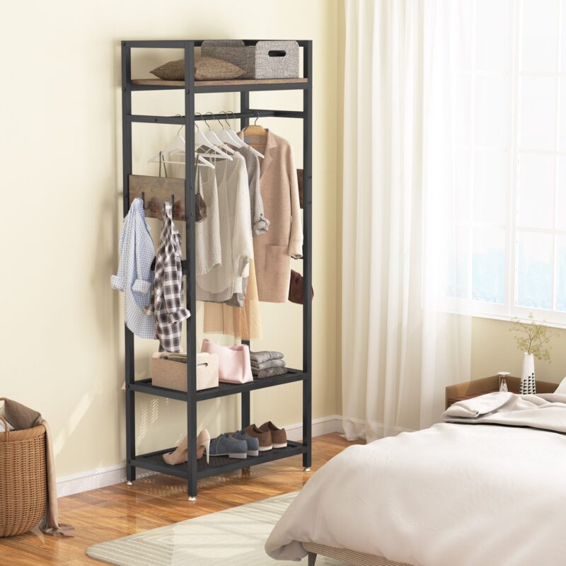 Freestanding Closet Organizer, Entryway Coat Garments Rack - Image 3