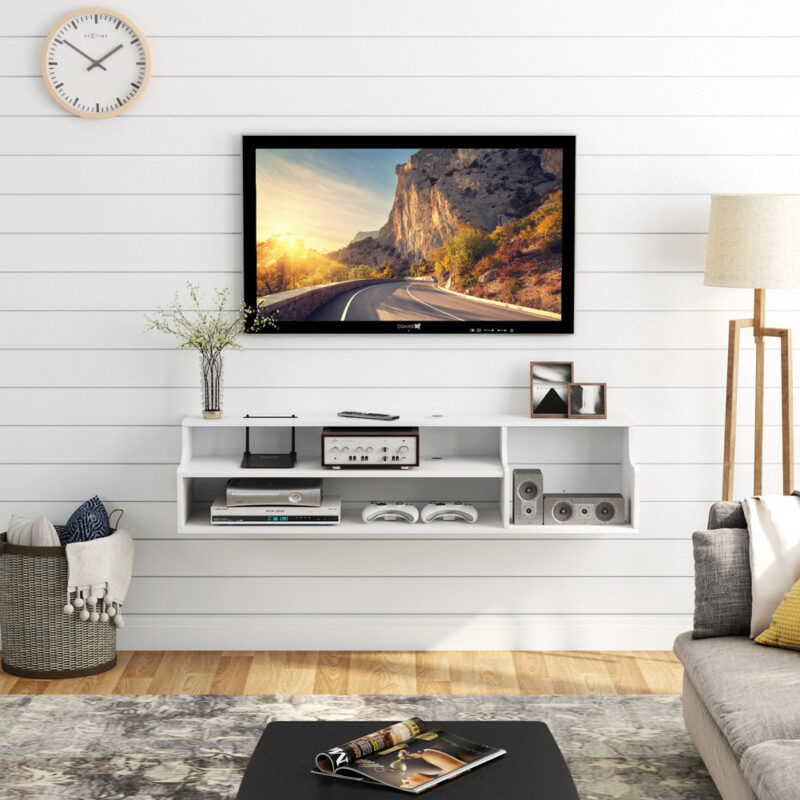 Floating TV Shelf, Modern Wall Mounted Media Console Shelf - Image 8