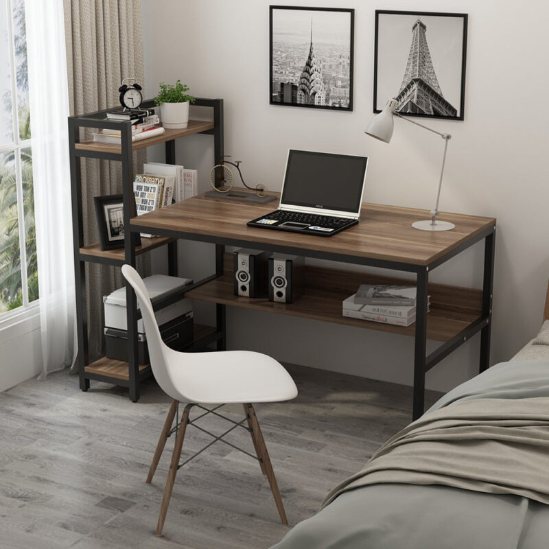 Computer Desk, 60 inch Study Desk with Reversible Storage Shelves - Image 8