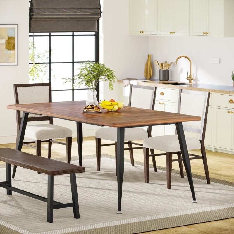 Dining Table, 70.9"  Kitchen Dinner Table for 6 to 8 People - Image 3