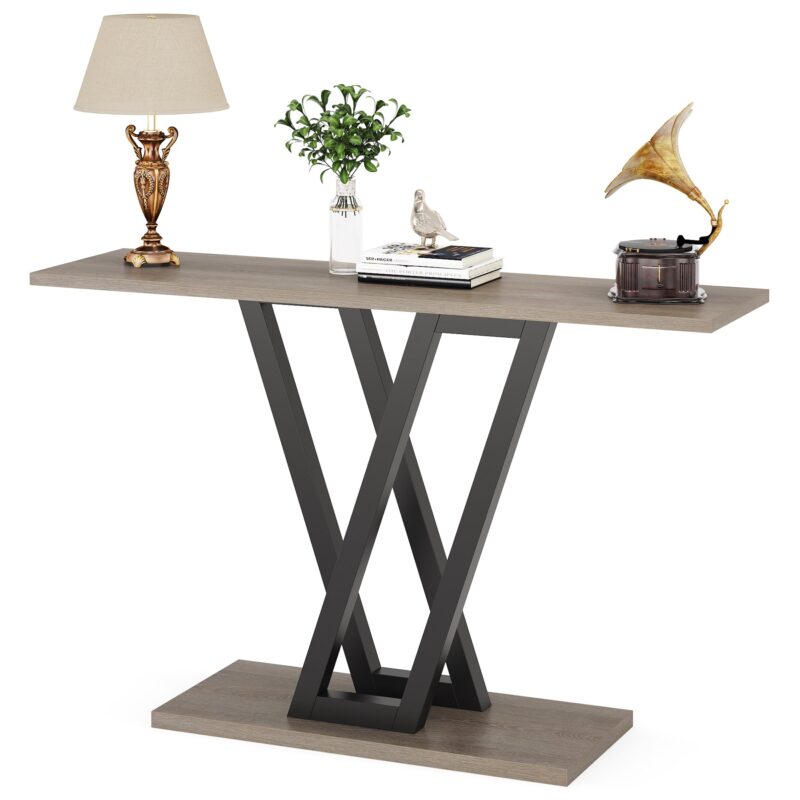 43 Inch Console Table, Industrial Entryway Hallway Table - Image 10