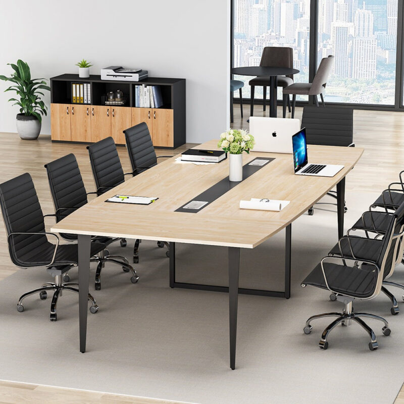 Conference Table, Modern 6FT / 8FT Boat Shaped Meeting Table - Image 3