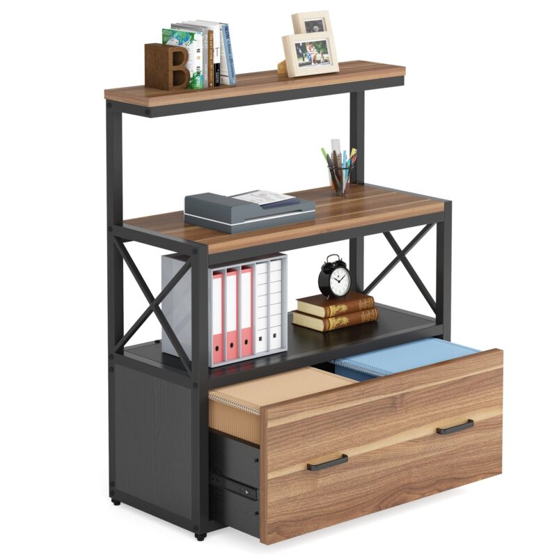 File Cabinet, Lateral Printer Stand with Drawer & Shelves - Image 10