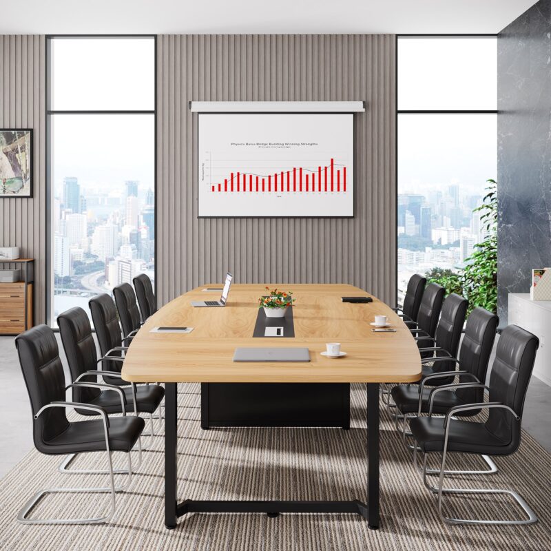 8FT Conference Table,  94.5L x 47.2W inch Large Meeting Table - Image 4