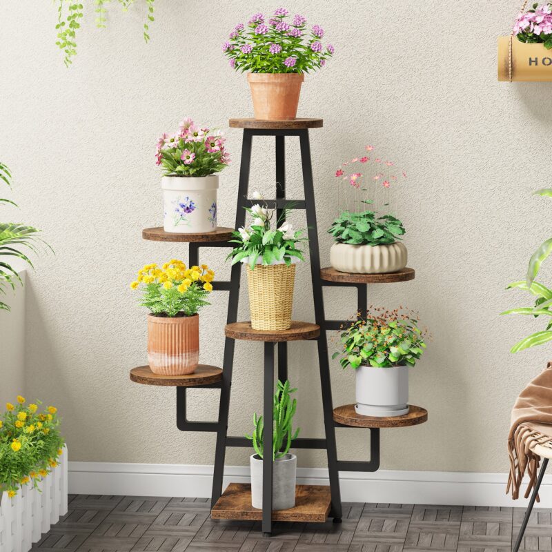 Plant Stand, 7 Tier Plant Pots Holder Rack Flower Stand Shelf