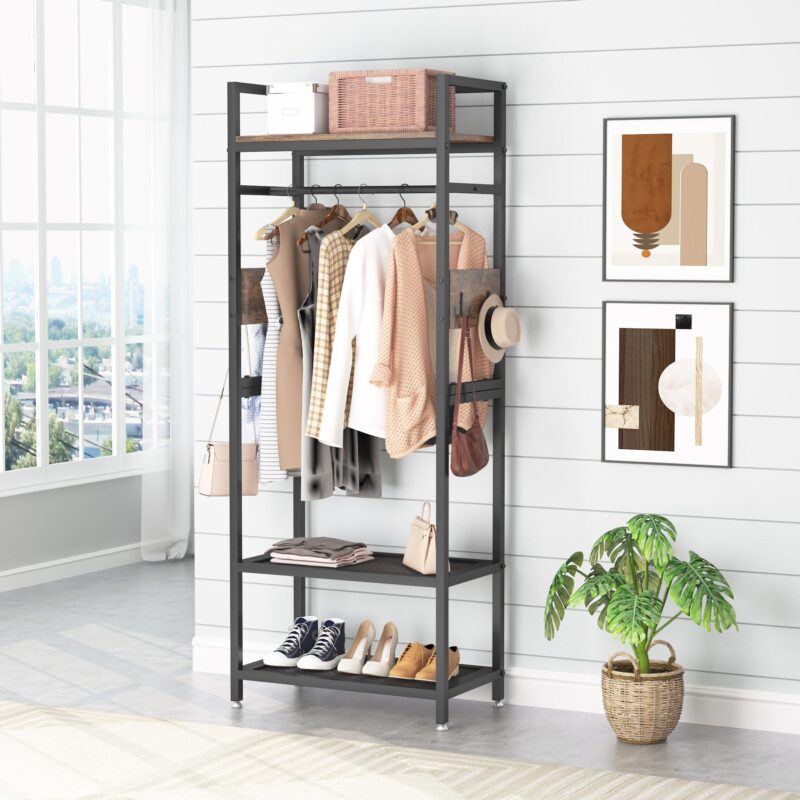 Freestanding Closet Organizer, Entryway Coat Garments Rack - Image 4