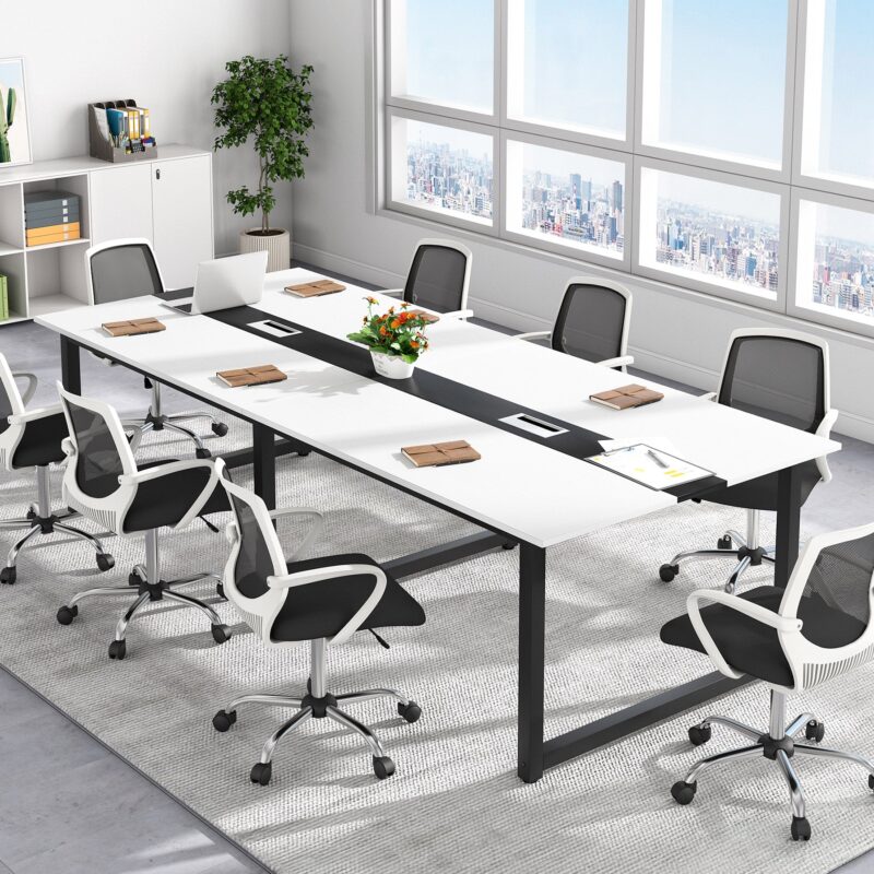 Conference Table, 8FT Rectangle Meeting Table Seminar Table - Image 3