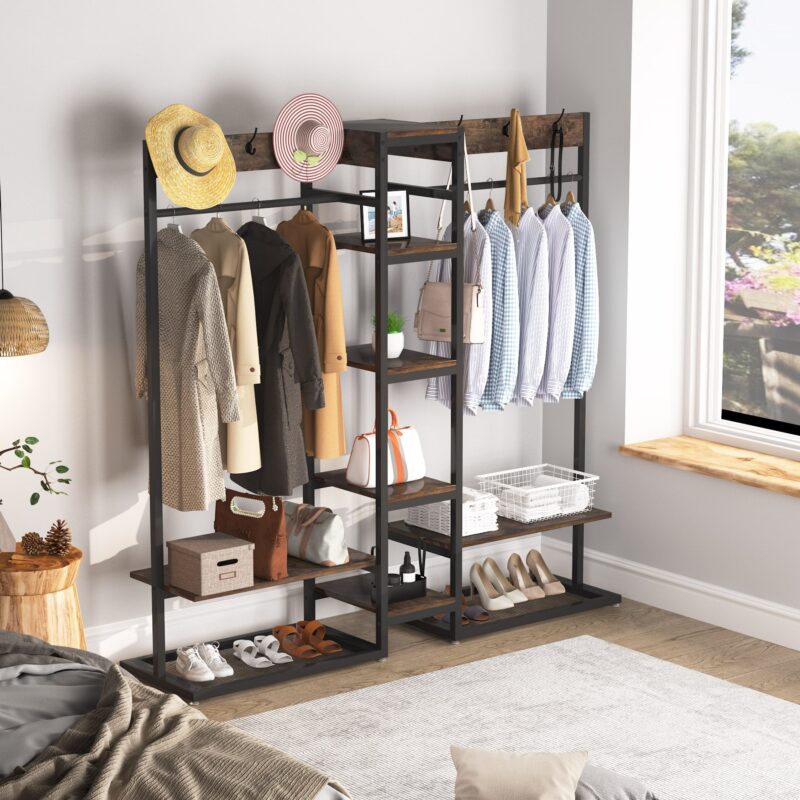 Freestanding Closet Organizer, Clothing Garment Rack - Image 4