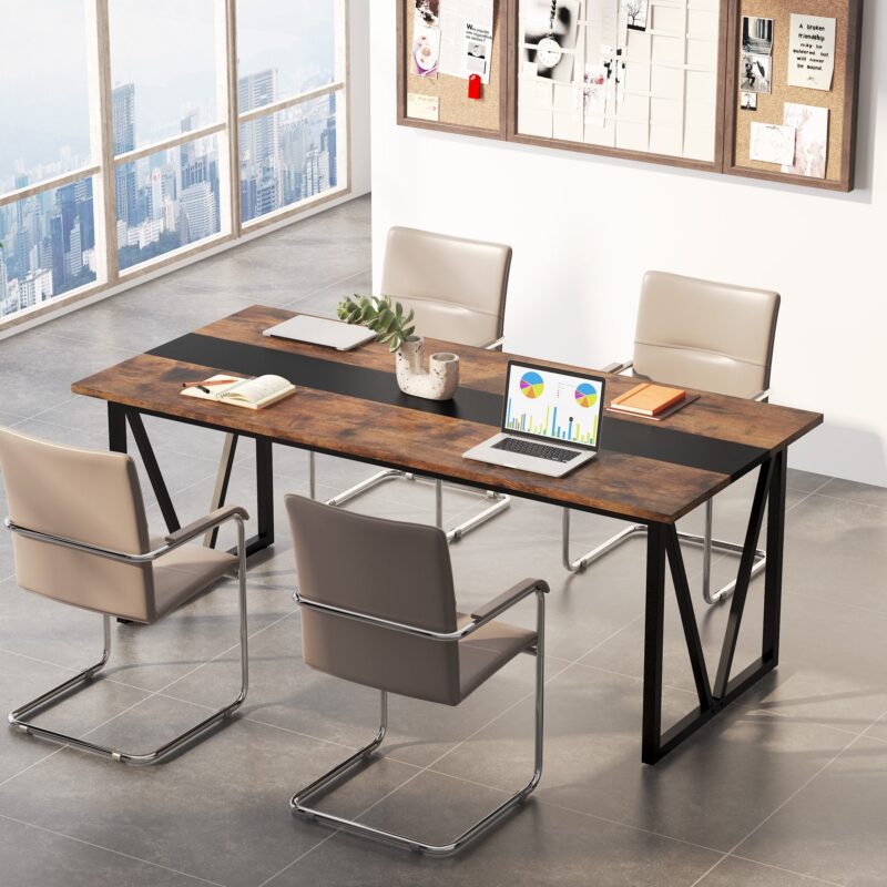 Conference Table, 6FT Meeting Room Table Executive Desk - Image 2