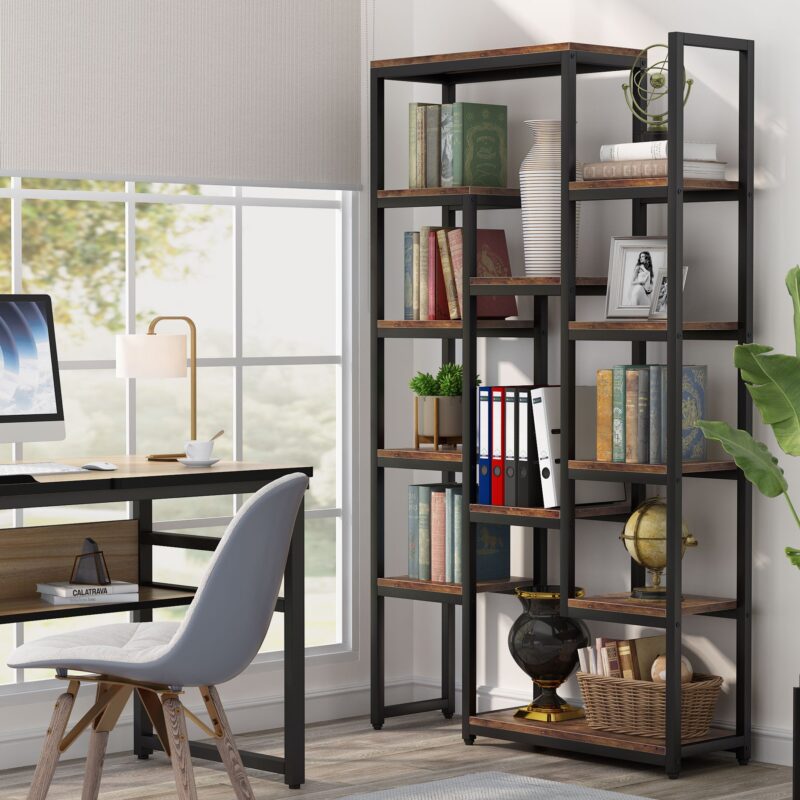 6-Tier Bookshelf 70.9 inch Tall Bookcase, 12-Shelf Display Shelves - Image 4