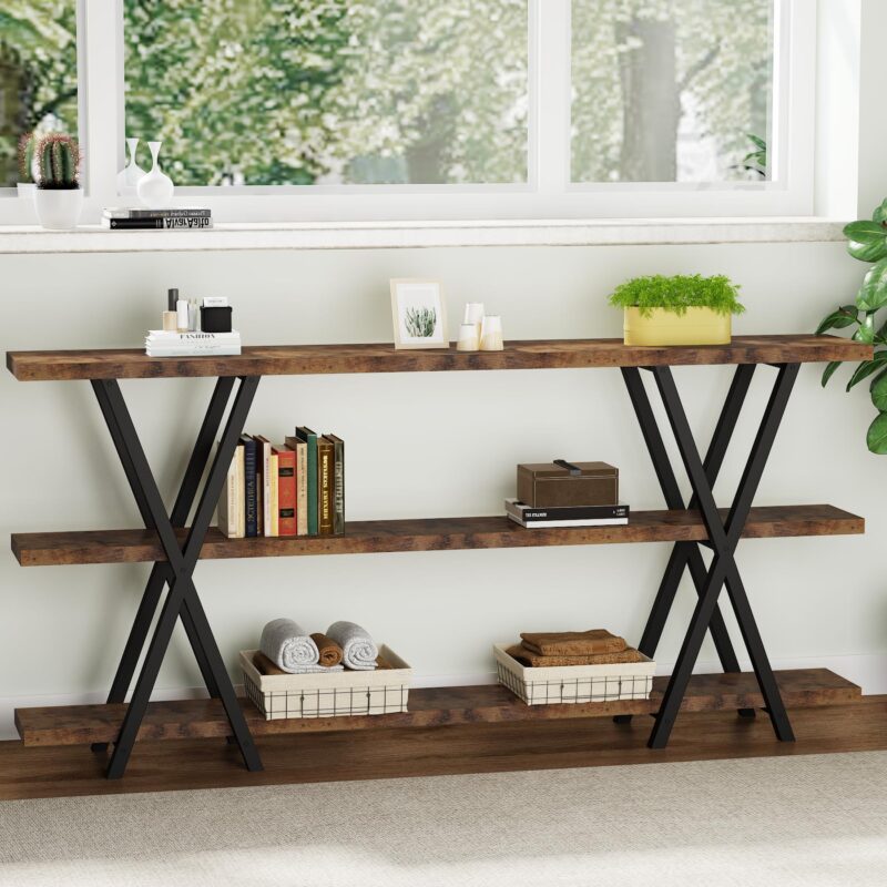 Console Table, 70.9" Narrow Long Sofa Table TV Stand - Image 4