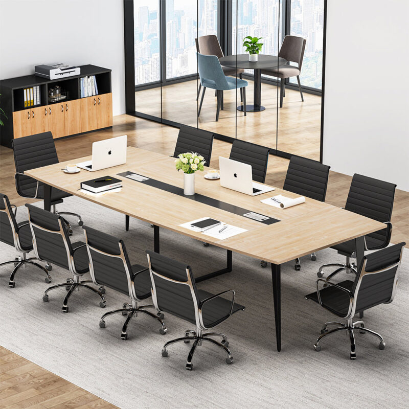 Conference Table, Modern 6FT / 8FT Boat Shaped Meeting Table - Image 4