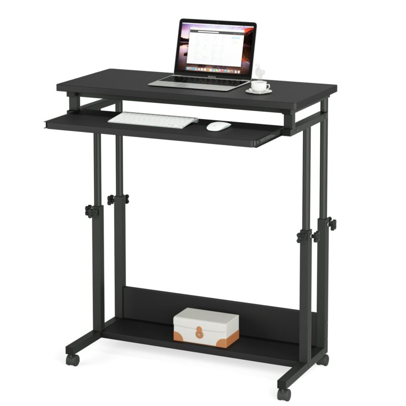 Height Adjustable Desk, Rolling Standing Desk Portable Desk - Image 9