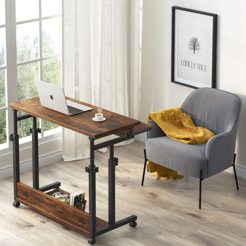 Height Adjustable Desk, Rolling Standing Desk Portable Desk - Image 3