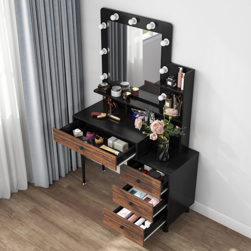 Vanity, Dressing Table with Lighted Mirror (Stool NOT Included) - Image 5