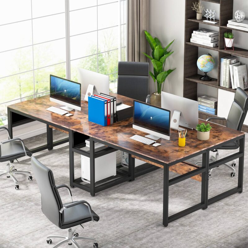 Two Person Desk, 78.8" Height Adjustable Computer Desk with Lift Top - Image 6