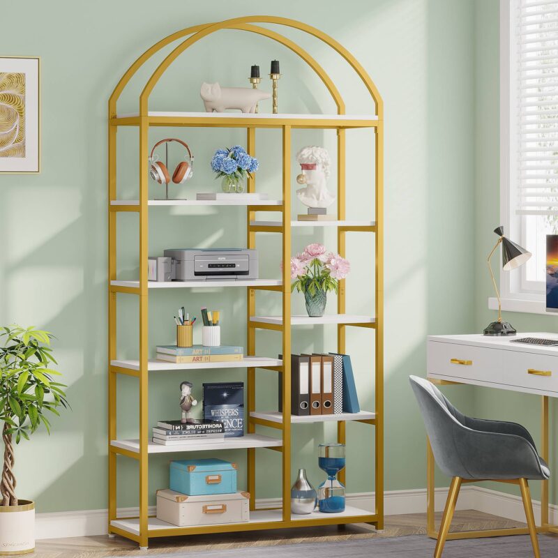 Bookshelf, 9-Tier Modern bookcase with Open Shelves - Image 3