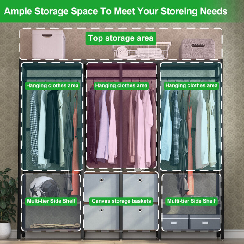 Freestanding Closet Organizer, Heavy Duty Clothes Closet - Image 4