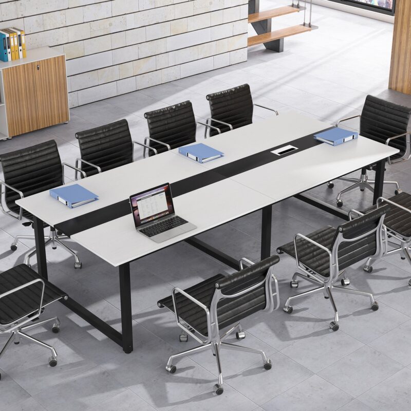 Conference Table, 8FT Rectangle Meeting Table Seminar Table - Image 4