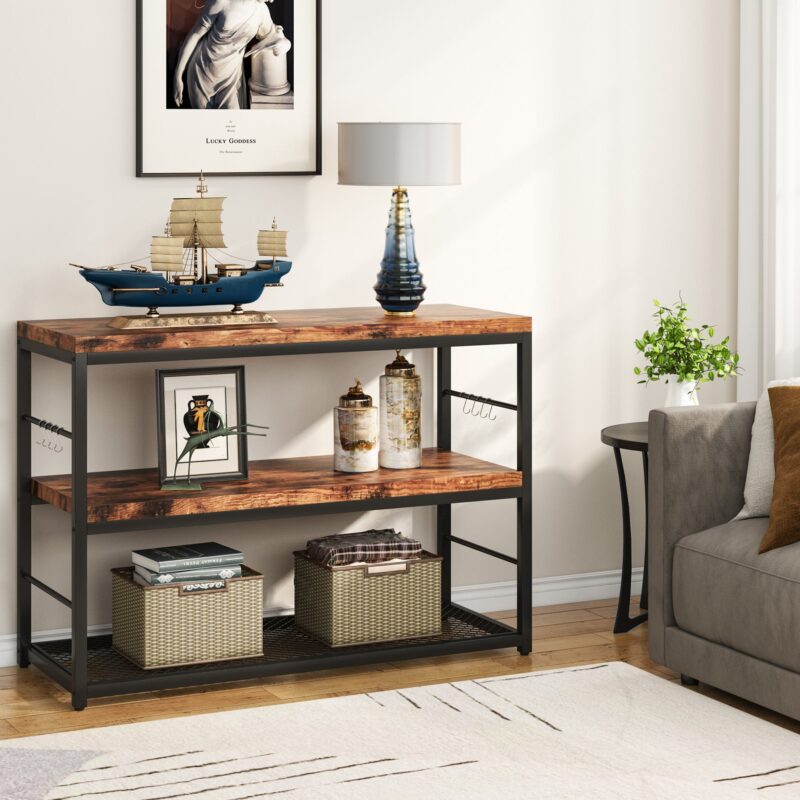 Kitchen Island with Storage Shelves, 3-Tier Kitchen Shelf - Image 4