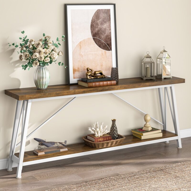 Console Table, 70.9 Inches Extra Long Sofa Table Behind Couch - Image 10