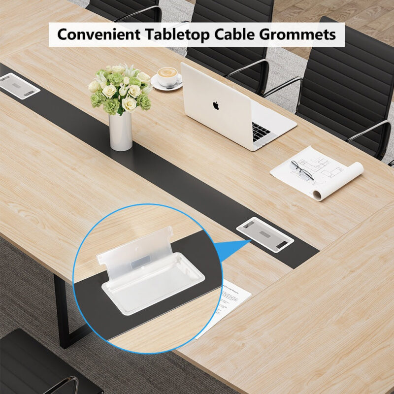 Conference Table, Modern 6FT / 8FT Boat Shaped Meeting Table - Image 5