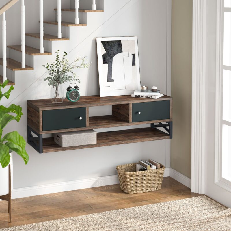 Floating TV Stand, 3-Tier Entertainment Center Media Console Shelf - Image 4