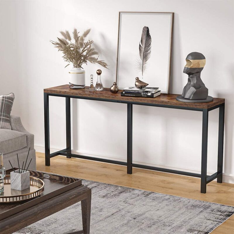 Console Table, Narrow Hallway Table, 70.9 inch Sofa Table - Image 4