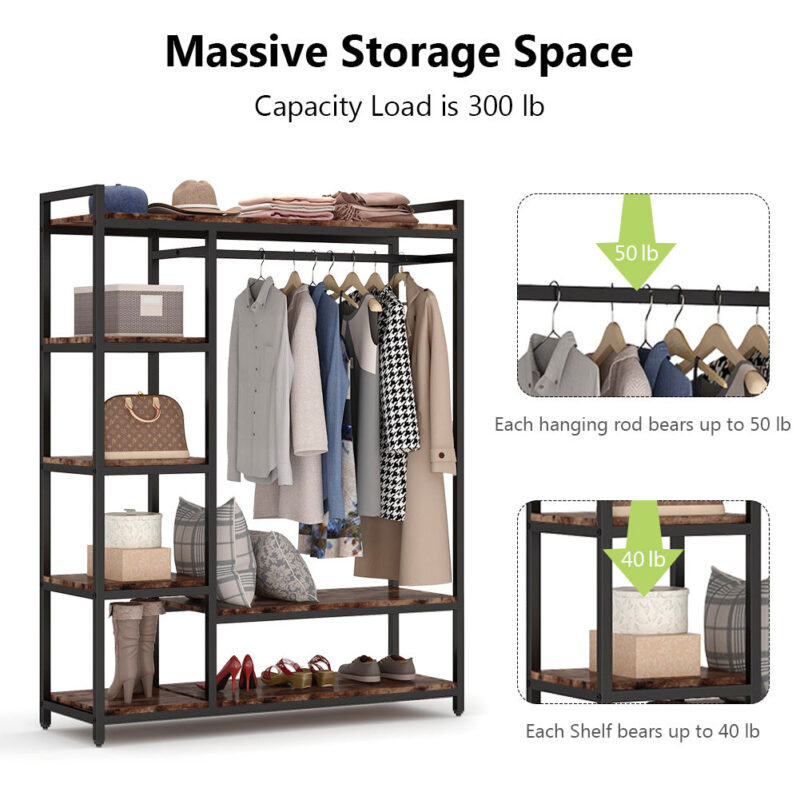 Freestanding Closet Organizer, Portable Garment Rack - Image 5