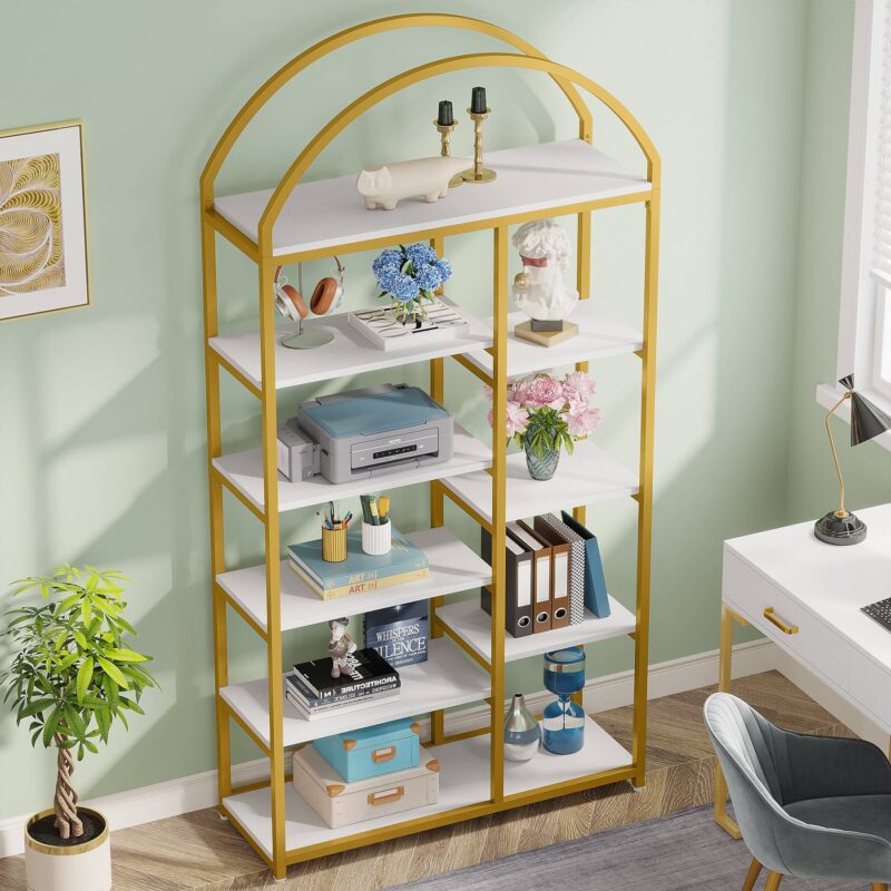 Bookshelf, 9-Tier Modern bookcase with Open Shelves - Image 4