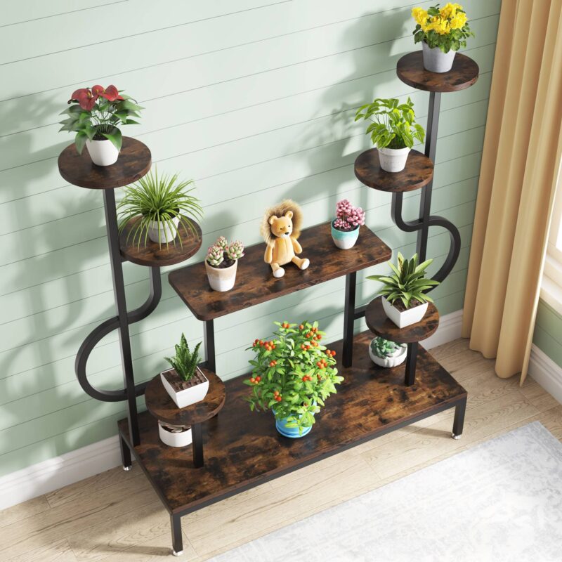 Plant Stand, 8-tier Potted Ladder Holder Flower Rack Shelves - Image 5