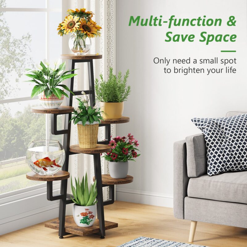 Plant Stand, 7 Tier Plant Pots Holder Rack Flower Stand Shelf - Image 5