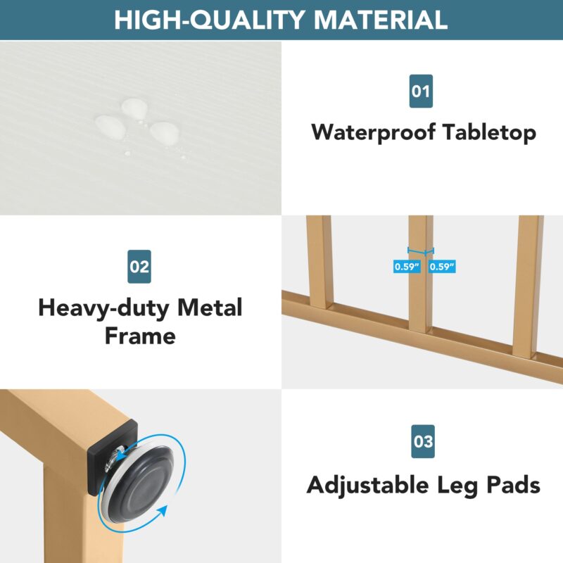 Console Table, Modern Sofa Couch Table with 2-Drawer - Image 7