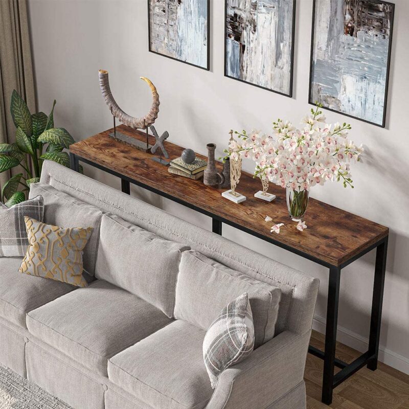 Console Table, 70.9 inch Narrow Long Entryway Table Sofa Table - Image 9