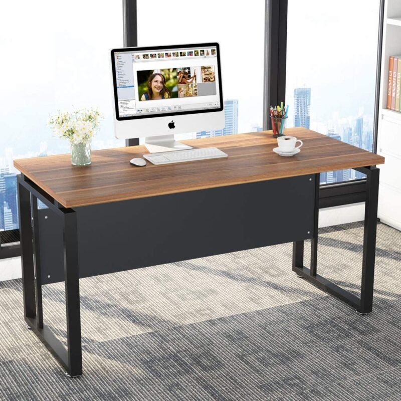 Computer Desk, 55" Home Office Desk Writing Table