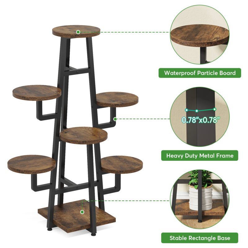 Plant Stand, 7 Tier Plant Pots Holder Rack Flower Stand Shelf - Image 6