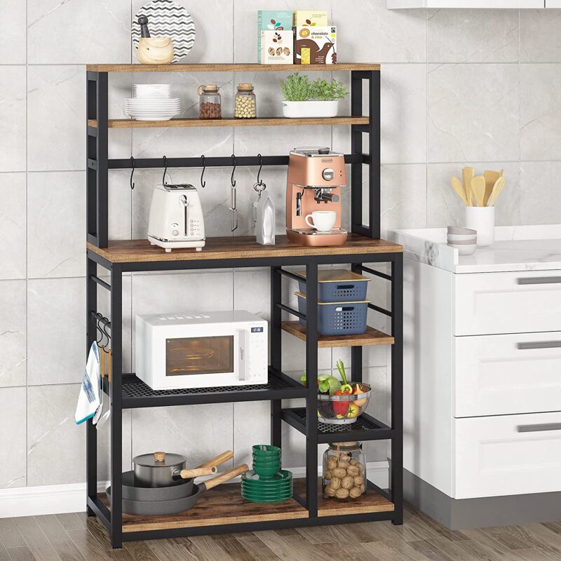 Kitchen Baker’s Rack, 5-Tier Microwave Cart Oven Stand - Image 3