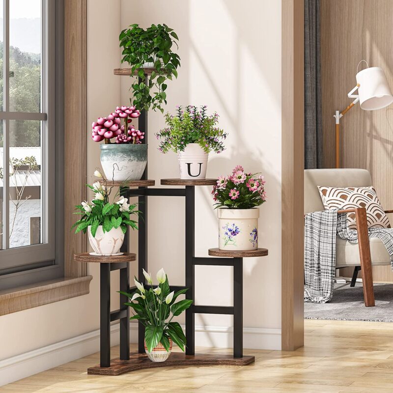 Corner Plant Stand Indoor, 6 Tiered Plant Shelf Flower Stand - Image 2