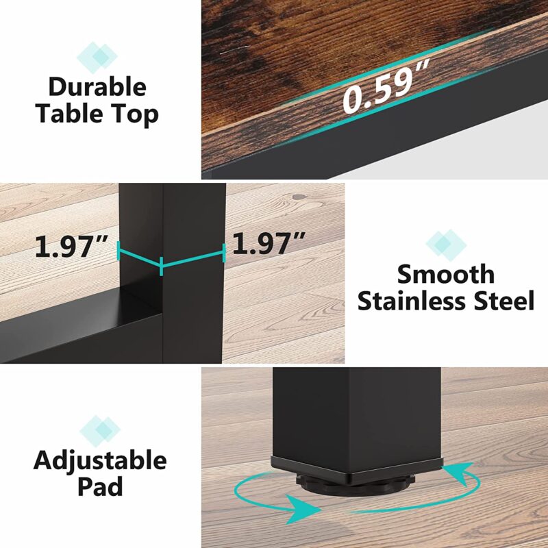 Conference Table, Rectangular Meeting Seminar Table Boardroom Desk - Image 4