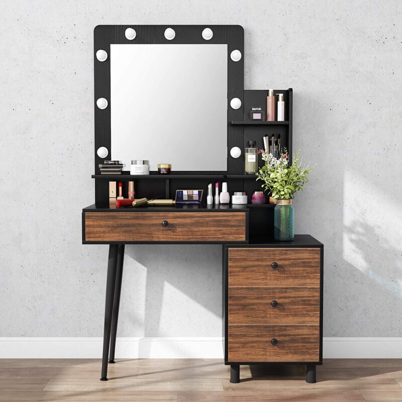 Vanity, Dressing Table with Lighted Mirror (Stool NOT Included) - Image 3