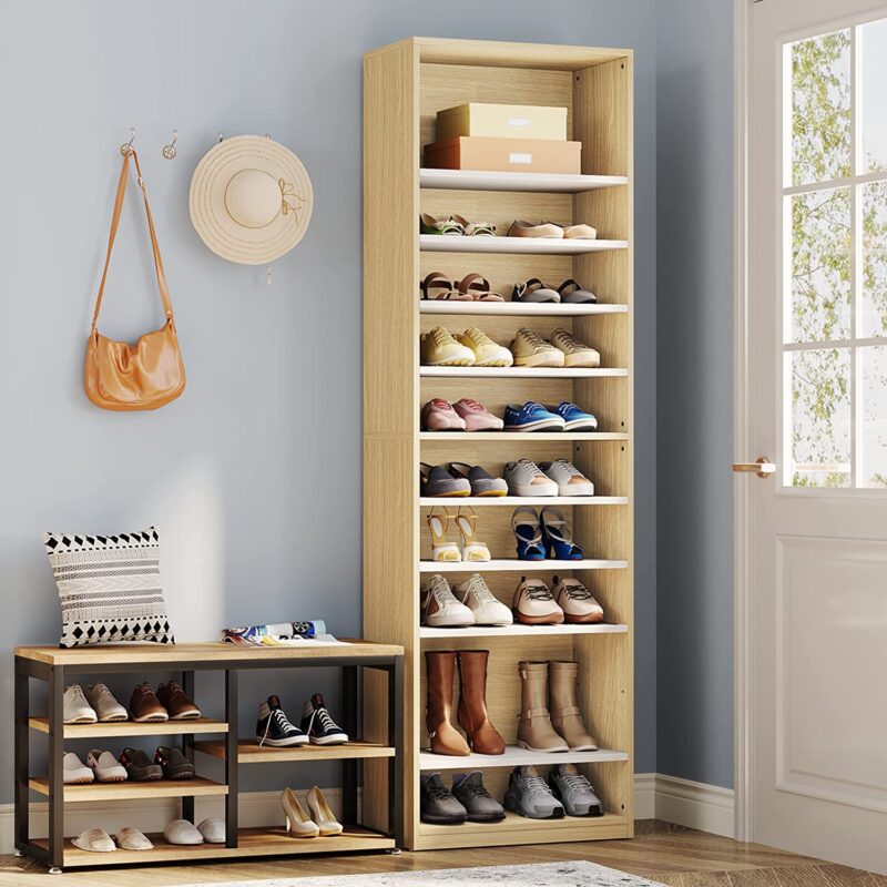 Shoe Cabinet, 11-Tier 70.9" Tall Shoe Rack with Adjustable Shelves - Image 4