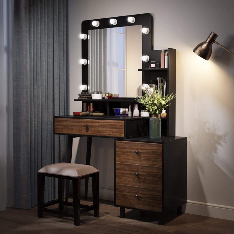 Vanity, Dressing Table with Lighted Mirror (Stool NOT Included) - Image 4