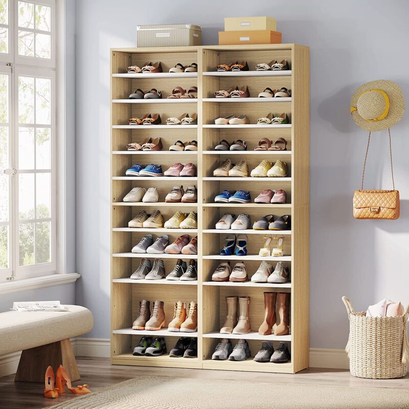 Shoe Cabinet, 11-Tier 70.9" Tall Shoe Rack with Adjustable Shelves - Image 8