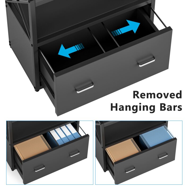 File Cabinet, Lateral Printer Stand with Drawer & Shelves - Image 6