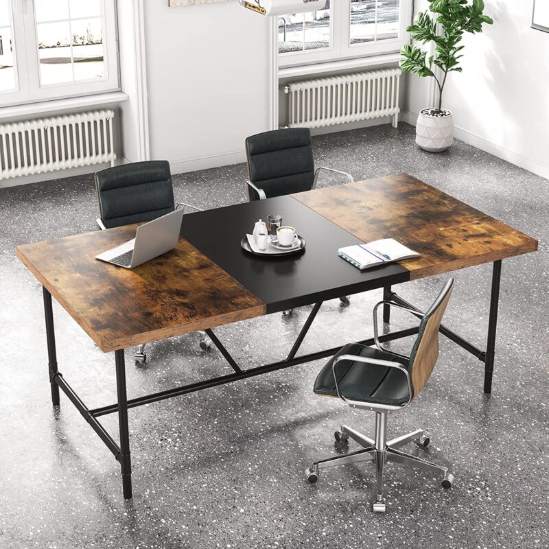 6FT Conference Table, 70.8 x 35.4 inch Meeting Table Computer Desk - Image 4