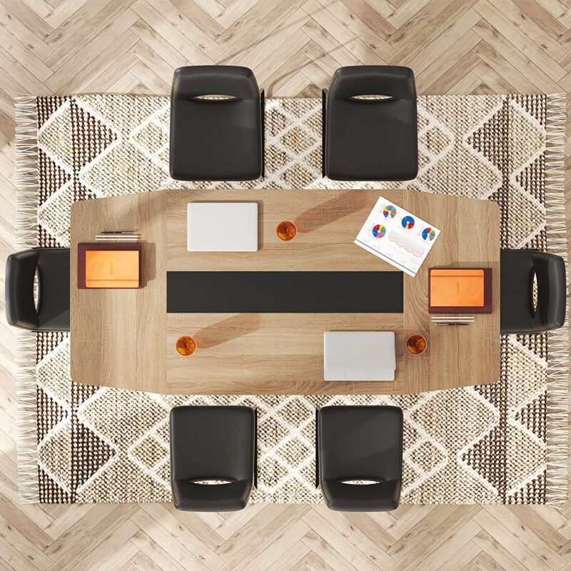 Conference Table, Modern 6FT / 8FT Boat Shaped Meeting Table - Image 10