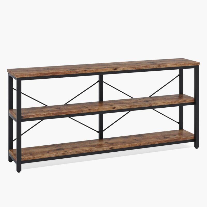 Sofa Table, 3 Tiers TV Stand Console Table - Image 3