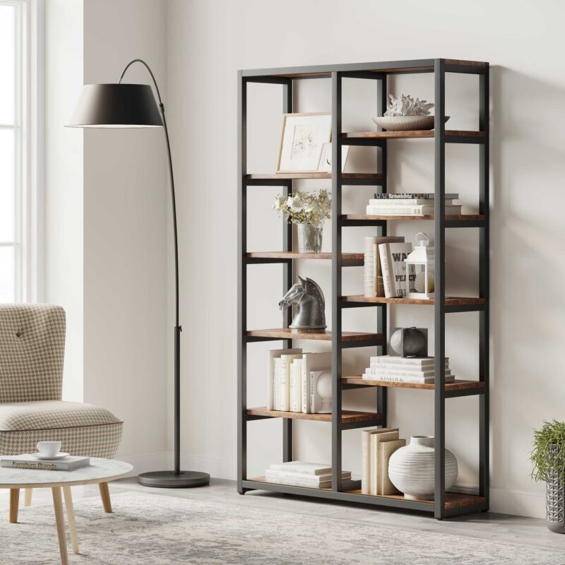 Bookshelf Bookcase, 10-Open Shelf Etagere Bookcase