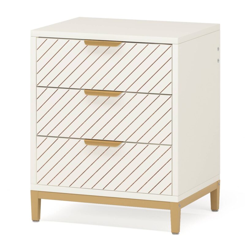 Nigntstand, 3 Drawers Bedside End Table for Bedroom - Image 9